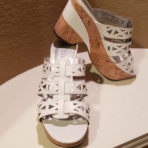 White wedge sandal